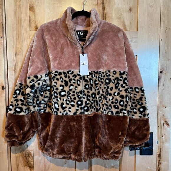 UGG Jackets & Blazers - NWT UGG Elaina Faux Fur Jacket S Small MSRP $148 Soft Luxury